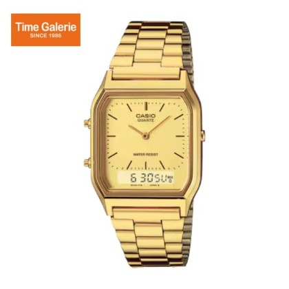 Casio Vintage AQ-230GA-9D Gold Stainless Steel Band Men Watch / Women Watch