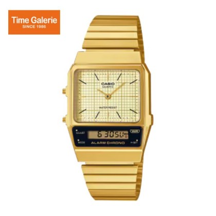 Casio Vintage AQ-800EG-9A Gold Stainless Steel Band Women WatcH Casio Vintage AQ-800EG-9A Gold Stainless Steel Band Women WatcH
