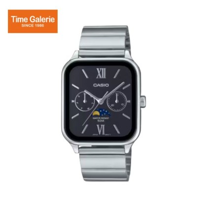 Casio General MTP-M305D-1A2VDF Black Dial MoonPhase Stainless Steel Men's Watch Casio General MTP-M305D-1A2VDF Black Dial MoonPhase Stainless Steel Men's Watch