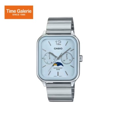  Casio General MTP-M305D-2AVDF Blue Dial MoonPhase Stainless Steel Men's Watch