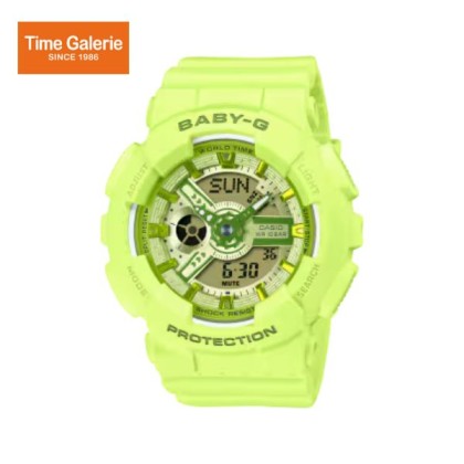 Casio Baby-G BA-110YK-3A Light Green Resin Band Women Sports Watch Casio Baby-G BA-110YK-3A Light Green Resin Band Women Sports Watch