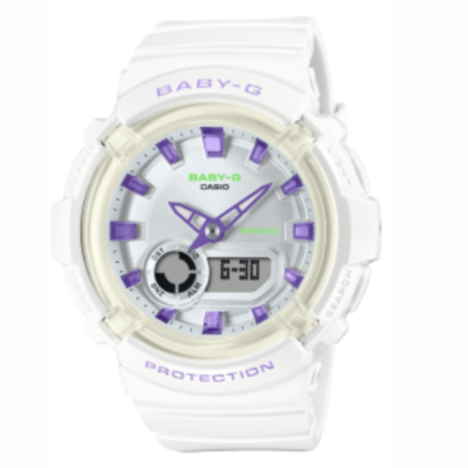 Casio Baby-G BGA-280DN-7A White Resin Band Women Sports Watch Casio Baby-G BGA-280DN-7A White Resin Band Women Sports Watch
