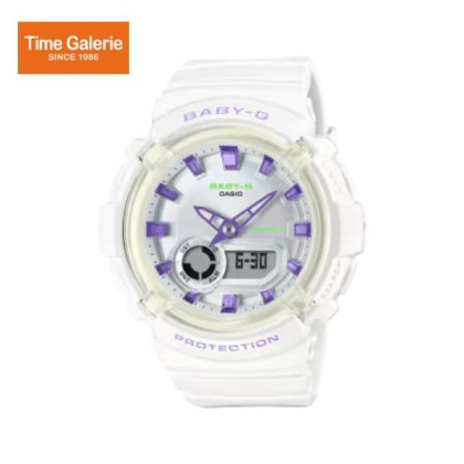 Casio Baby-G BGA-280DN-7A White Resin Band Women Sports Watch Casio Baby-G BGA-280DN-7A White Resin Band Women Sports Watch