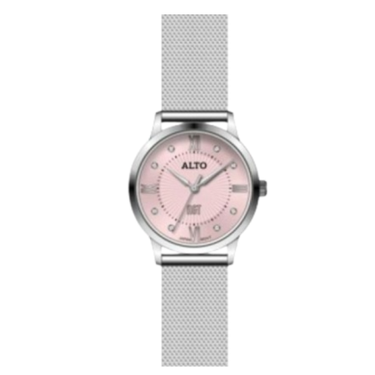 Alto ALT-EG03-SL-PK Analog Pink Dial Stainless Steel Women Watch Alto ALT-EG03-SL-PK Analog Pink Dial Stainless Steel Women Watch
