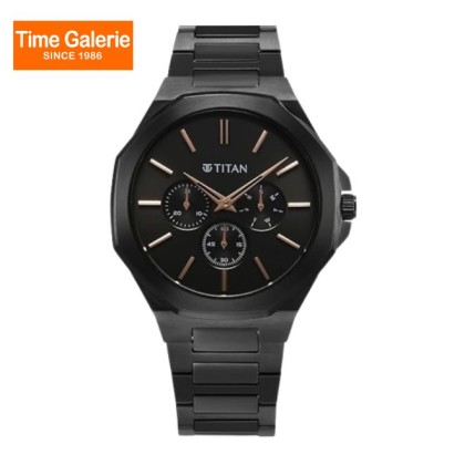 Titan Classic Slim Multifunction 90198NM01 Black Dial Stainless Steel Strap Men Watch Titan Classic Slim Multifunction 90198NM01 Black Dial Stainless Steel Strap Men Watch