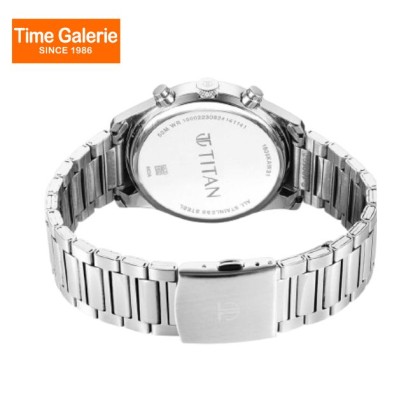 Titan Element 1805KM13 Silver White Dial Stainless Steel Strap Quartz Men's Watch Titan Element 1805KM13 Silver White Dial Stainless Steel Strap Quartz Men's Watch