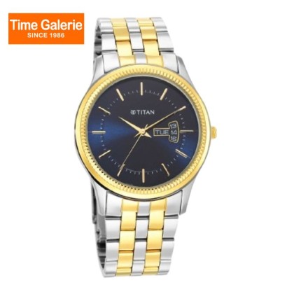 Titan Karishma 1824BM03 Blue Dial Stainless Steel Strap Quartz Men's Watch