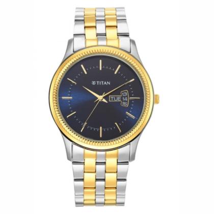 Titan Karishma 1824BM03 Blue Dial Stainless Steel Strap Quartz Men's Watch