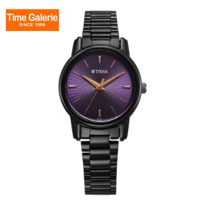 Titan Karishma 2760NM01 Purple Dial Stainless Steel Strap Quartz Women's Watch 