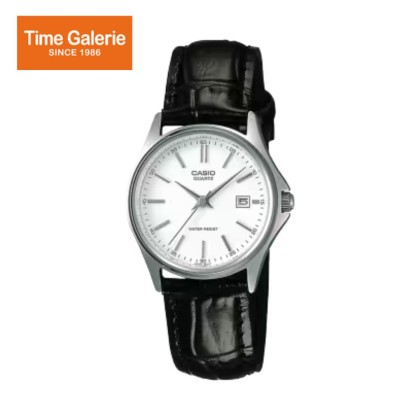 Casio General LTP-1183E-7ADF Analog Silver Dial Date Leather Women Watch