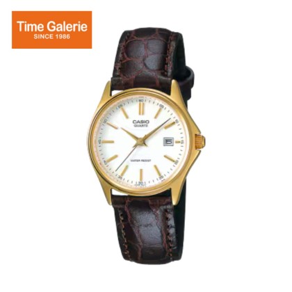 Casio General LTP-1183Q-7A Dark Brown Genuine Leather Band Women Watch