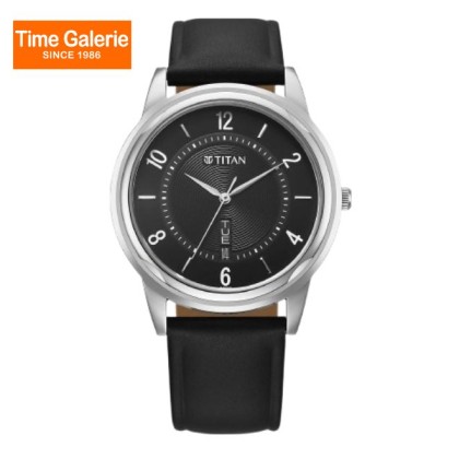 Titan Karishma Zing 1638SL03 Black Dial Leather Strap Men Watch Titan Karishma Zing 1638SL03 Black Dial Leather Strap Men Watch