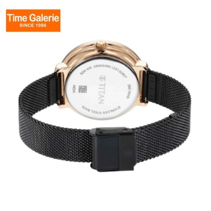 Titan Marhaba 2651KM07 Black Dial Stainless Steel Strap Quartz Women's Watch 