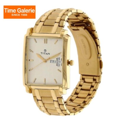 Titan Quartz 1506YM01 Silver Dial Stainless Steel Strap Quartz Men's Watch 