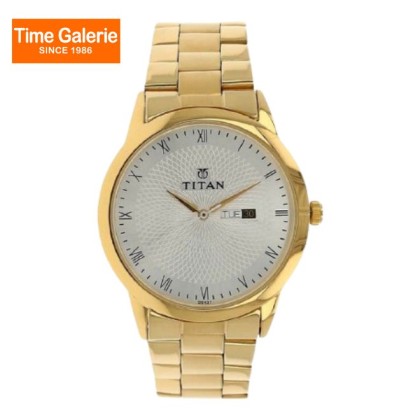 Titan Quartz 1584YM02 Silver Dial Stainless Steel Strap Quartz Men's Watch Titan Quartz 1584YM02 Silver Dial Stainless Steel Strap Quartz Men's Watch
