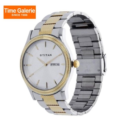 Titan Quartz 1650BM03 Silver Dial Stainless Steel Strap Quartz Men's Watch Titan Quartz 1650BM03 Silver Dial Stainless Steel Strap Quartz Men's Watch