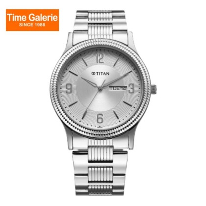 Titan Quartz 1650SM02 Silver Dial Stainless Steel Strap Men Watch Titan Quartz 1650SM02 Silver Dial Stainless Steel Strap Men Watch