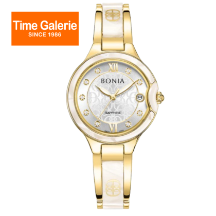 Bonia Women Elegance Silver Dial Gold Stainless Steel Strap BNB10860-2215 Analog Watch & Gift Set Bonia Women Elegance Silver Dial Gold Stainless Steel Strap BNB10860-2215 Analog Watch & Gift Set