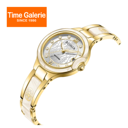 Bonia Women Elegance Silver Dial Gold Stainless Steel Strap BNB10860-2215 Analog Watch & Gift Set Bonia Women Elegance Silver Dial Gold Stainless Steel Strap BNB10860-2215 Analog Watch & Gift Set