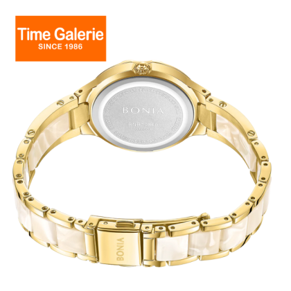 Bonia Women Elegance Silver Dial Gold Stainless Steel Strap BNB10860-2215 Analog Watch & Gift Set Bonia Women Elegance Silver Dial Gold Stainless Steel Strap BNB10860-2215 Analog Watch & Gift Set