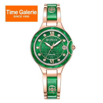 Bonia Women Elegance Green Dial Rose Gold Stainless Steel Strap BNB10860-2595 Analog Watch & Gift Set Bonia Women Elegance Green Dial Rose Gold Stainless Steel Strap BNB10860-2595 Analog Watch & Gift Set
