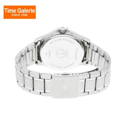Titan Quartz 1698SM02 Blue Dial Stainless Steel Strap Quartz Men's Watch Titan Quartz 1698SM02 Blue Dial Stainless Steel Strap Quartz Men's Watch