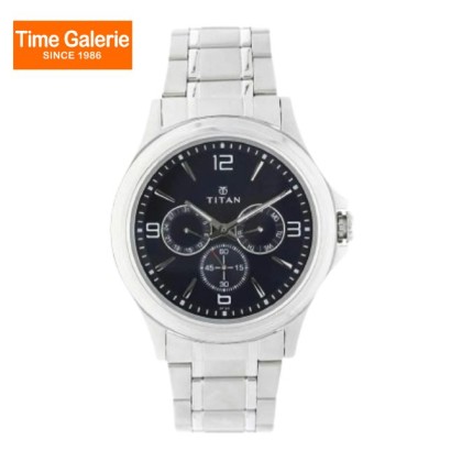 Titan Quartz 1698SM02 Blue Dial Stainless Steel Strap Quartz Men's Watch Titan Quartz 1698SM02 Blue Dial Stainless Steel Strap Quartz Men's Watch