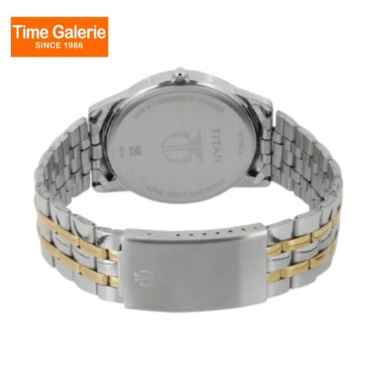 Titan Quartz 1774BM01 Silver Dial Stainless Steel Strap Quartz Men's Watch 