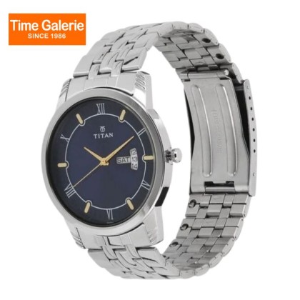 Titan Quartz 1774SM01 Blue Dial Stainless Steel Strap Men Watch Titan Quartz 1774SM01 Blue Dial Stainless Steel Strap Men Watch