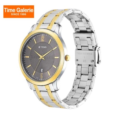 Titan Quartz 1825BM01 Brown Dial Stainless Steel Strap Quartz Men's Watch Titan Quartz 1825BM01 Brown Dial Stainless Steel Strap Quartz Men's Watch