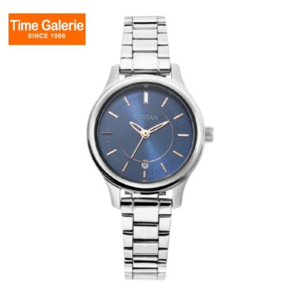 Titan Quartz 2638SM01 Blue Dial Stainless Steel Strap Women's Watch Titan Quartz 2638SM01 Blue Dial Stainless Steel Strap Women's Watch