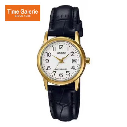 Casio General LTP-V002GL-7B2 Black Leather Band Women Watch Casio General LTP-V002GL-7B2 Black Leather Band Women Watch
