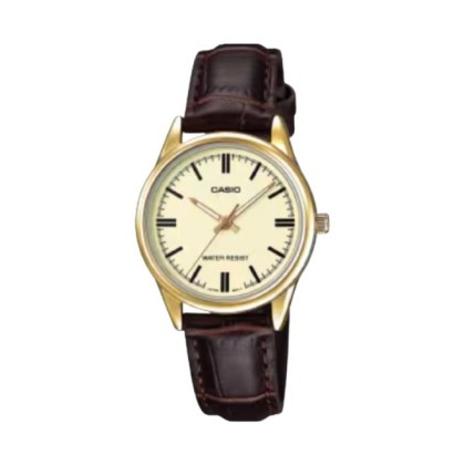 Casio General LTP- V005GL-9AUDF Leather Strap Women Watch Casio General LTP- V005GL-9AUDF Leather Strap Women Watch