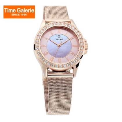 Titan Quartz 9798WM04 Pink Dial Stainless Steel Strap Women Watch Titan Quartz 9798WM04 Pink Dial Stainless Steel Strap Women Watch