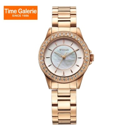 Titan Quartz 9798WM05 Pink Dial Stainless Steel Strap Women Watch Titan Quartz 9798WM05 Pink Dial Stainless Steel Strap Women Watch