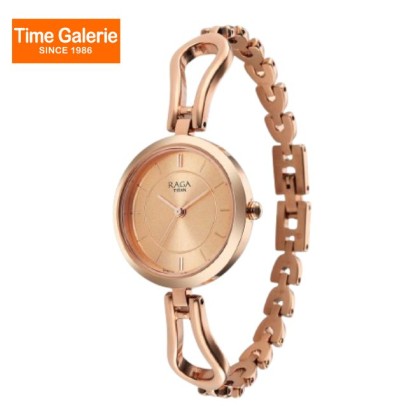 Titan Raga 2727WM01 Rose Gold Dial Metal Strap Quartz Women's Watch Titan Raga 2727WM01 Rose Gold Dial Metal Strap Quartz Women's Watch