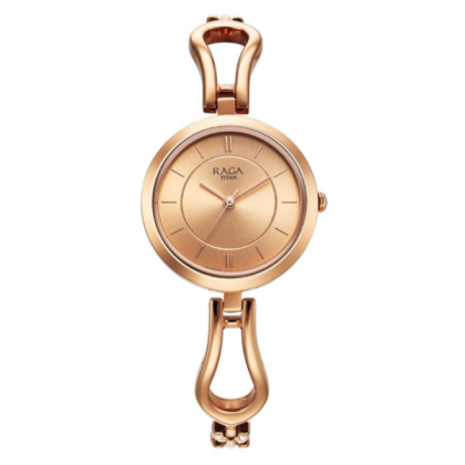 Titan Raga 2727WM01 Rose Gold Dial Metal Strap Quartz Women's Watch Titan Raga 2727WM01 Rose Gold Dial Metal Strap Quartz Women's Watch
