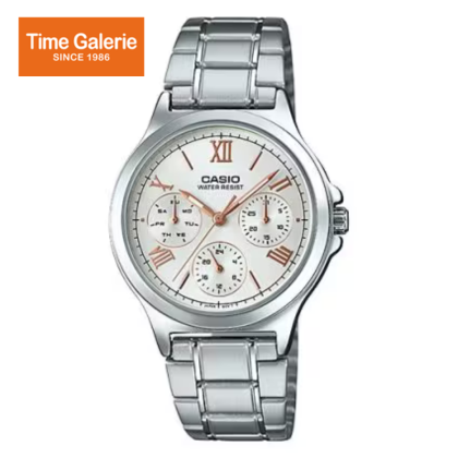 Casio General LTP-V300D-7A2UDF Analog Silver Dial Date Women Watch