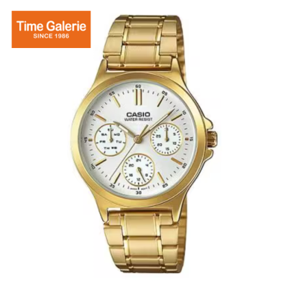 Casio General LTP-V300G-7AUDF Analog White Dial Date Women Watch