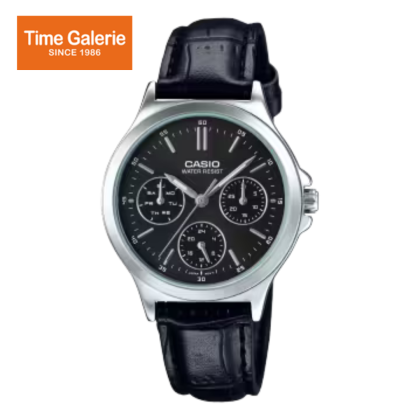 Casio General LTP-V300L-1A Black Leather Band Women Watch Casio General LTP-V300L-1A Black Leather Band Women Watch