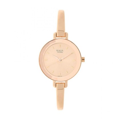 Titan Raga NS2575WM01 Viva Rose Gold Dial Metal Strap Quartz Women's Watch Titan Raga NS2575WM01 Viva Rose Gold Dial Metal Strap Quartz Women's Watch
