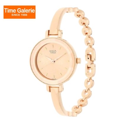 Titan Raga NS2575WM01 Viva Rose Gold Dial Metal Strap Quartz Women's Watch Titan Raga NS2575WM01 Viva Rose Gold Dial Metal Strap Quartz Women's Watch