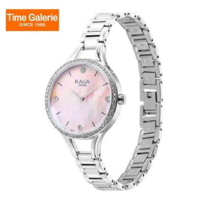Titan Raga Showstopper 95275SM01 Mother Of Pearl Dial Stainless Steel Strap Women Watch 
