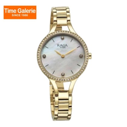 Titan Raga Showstopper 95275WM01 Mother Of Pearl Dial Stainless Steel Strap Women Watch 