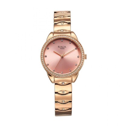Titan Raga Showstopper 95281WM01 Purple Dial Metal Strap Quartz Women's Watch Titan Raga Showstopper 95281WM01 Purple Dial Metal Strap Quartz Women's Watch