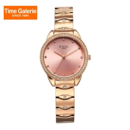 Titan Raga Showstopper 95281WM01 Purple Dial Metal Strap Quartz Women's Watch Titan Raga Showstopper 95281WM01 Purple Dial Metal Strap Quartz Women's Watch