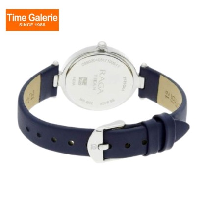 Titan Raga Viva 2579SL01 Silver Dial Leather Strap Quartz Women Watch 