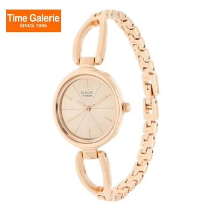 Titan Raga Viva 2579WM01 Rose Gold Dial Metal Strap Quartz Women's Watch 