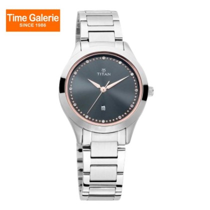 Titan Sparkle 2570SM07 Anthracite Dial Stainless Steel Strap Women Watch Titan Sparkle 2570SM07 Anthracite Dial Stainless Steel Strap Women Watch