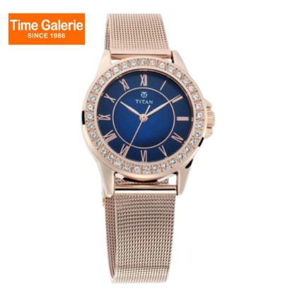 Titan Sparkle 9798WM03 Blue Dial Stainless Steel Strap Quartz Women Watch Titan Sparkle 9798WM03 Blue Dial Stainless Steel Strap Quartz Women Watch